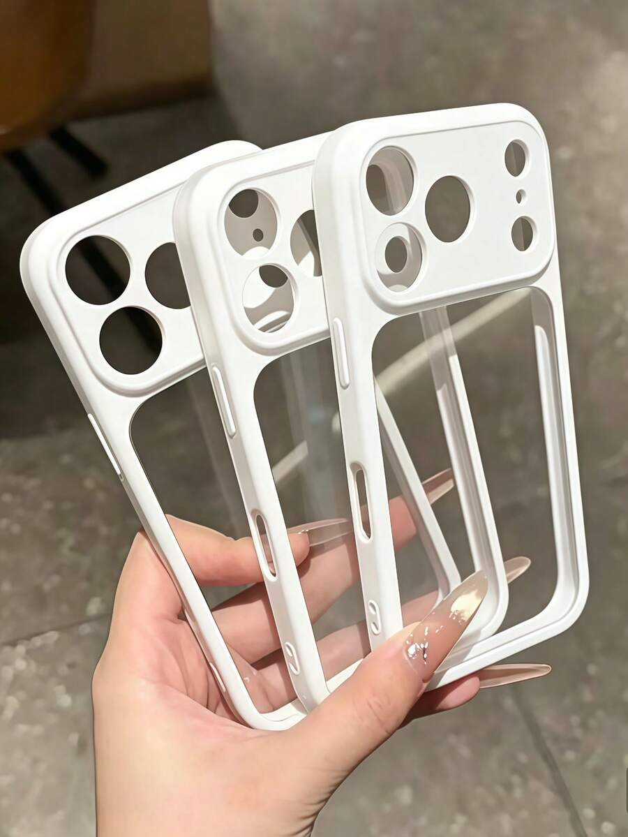 新款智慧型手機保護殼,時尚可愛,極簡創意個性化,3合1材質,2.8mm厚,多彩純色,頂級磨砂親膚觸感,粉色、藍色、黑色、白色,透明背板,全包防摔,相容 iPhone 11/12/13/14/15/16/17/17 Pro Max/17 Pro/12 Pro/12 Pro Max/13 Pro/13 Pro Max/14 Pro/14 Pro Max/15 Pro/15 Pro Max/16 Pro Max/16 Pro - 白色 - 查看 1