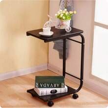 Coffee Table, Living Room Movable Side Table, Sofa Side Table With Wheels, Small Table, Mini Corner Table, Bedside Table, Small Tea Table - Camel - View 1