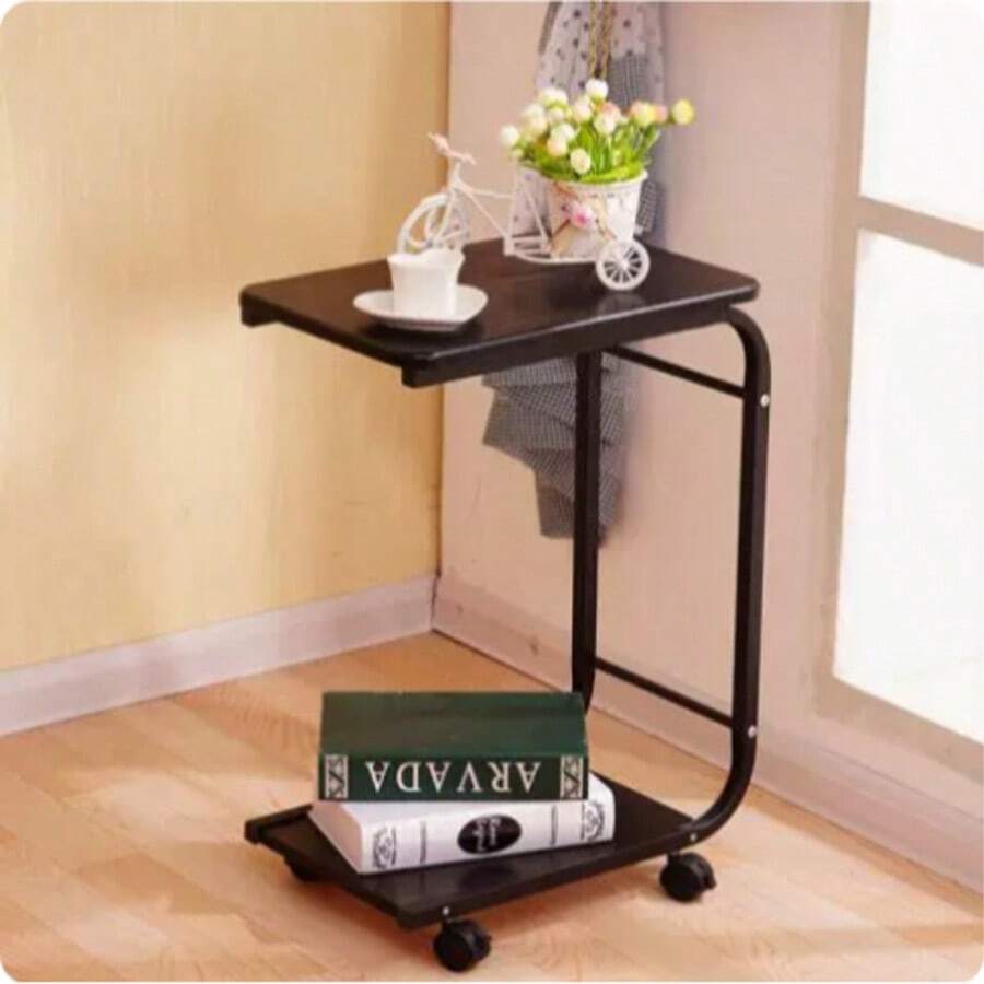 Coffee Table, Living Room Movable Side Table, Sofa Side Table With Wheels, Small Table, Mini Corner Table, Bedside Table, Small Tea Table - Camel - View 1