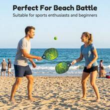 Beach Tennis Racket With Storage Bag, Lightweight Anti-Slip Handle Beach Tennis Racket, Suitable For Adult Beginners Outdoor Beach Sports Training - Multicolor - View 9