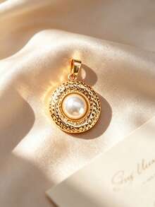 Ins Luxury Commuter Minimalist Style Stainless Steel Vintage Pearl Full Set DIY Pendant, Heart Flower Round Handmade Elegant Daily Collarbone Chain, Waterproof Sweat-Resistant Suitable For Sensitive Skin, Couple Estate Campus Class Matching, Enrollment Anniversary Gentle Elegant Outfit, Dormitory Refined Basic Accessory, Spring Autumn Vintage Pearl Jewelry Gift For Friends And Girlfriend - Multicolor - View 6