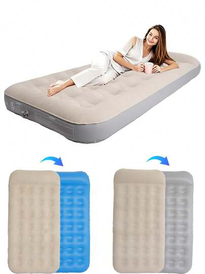 [Kasur Angin Portabel] 1 buah Kasur Angin Portabel 76" X 39" Alas Tidur Tiup Lembut Standar, Matras Tidur Lipat untuk Tenda Kemah Luar Ruangan, Pompa Tidak Termasuk