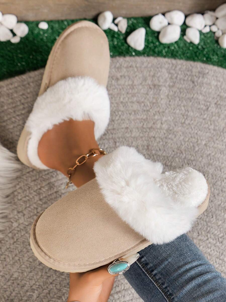 Girl's Fashion Home Slippers, Comfortable Warm Thick Sole Bedroom Slippers For Autumn/Winter