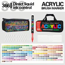 Multi-Color Soft Tip Acrylic Marker Pen Set, Large Capacity Soft Tip, Suitable For Student Painting And Art Coloring Books, DIY Graffiti Hand-Drawn Doodle Filling White Black Gold Silver Stackable Opaque Paint Markers - Multicolor - View 21