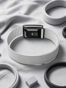5.0/MG SuperKnit Bicep Band – Compatible With 5.0/MG – Comfortable, Fitness Accessory For 24/7 Activity, Sleep, Recovery Tracker - White - View 7