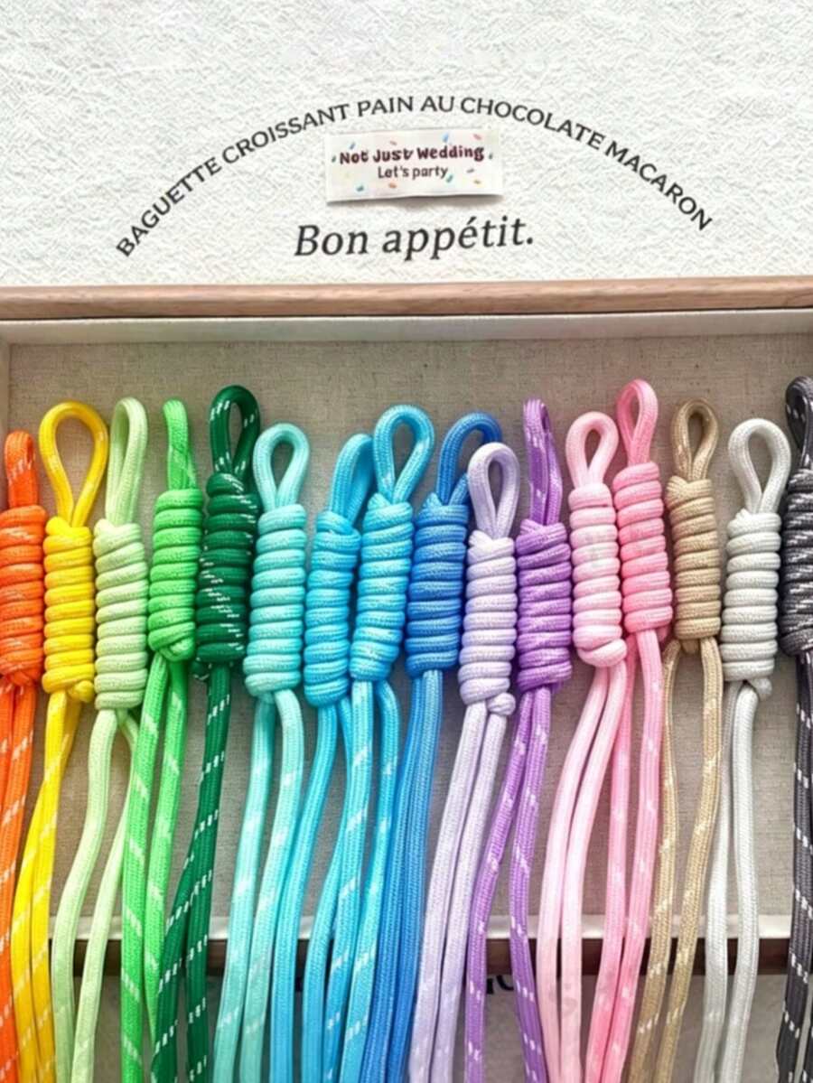 5-10pcs Colorful Nylon Rope DIY Handmade Weaving Set | Weaving Keychain And Backpack Pendant Materials | Handmade Jewelry And Accessory Materials | Valentine's Day Gift Choice - Colorful Braided Rope - View 1