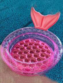 Vintage Round Mermaid Inflatable Pool With Bubble Bottom Floating Water Play Pool, Summer Indoor Outdoor Yard Beach Universal Water Basin, Portable Inflatable Pool Suitable For Adults, Home Garden Lawn Water Play Pond, Outdoor Party Water Play Container, Foldable Lightweight Inflatable Pool, Multi-Scenario Summer Water Play Pool - Multicolor - View 4