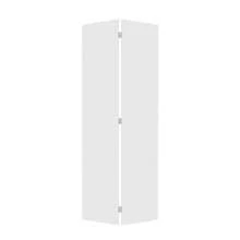 Dual 2Panel Cottagestyle Door 3/4" Thick 28 In. X 84 In. Solid Core White Finished Vinyl Bi-Fold Door With Hardware Kit - Milk White - View 1