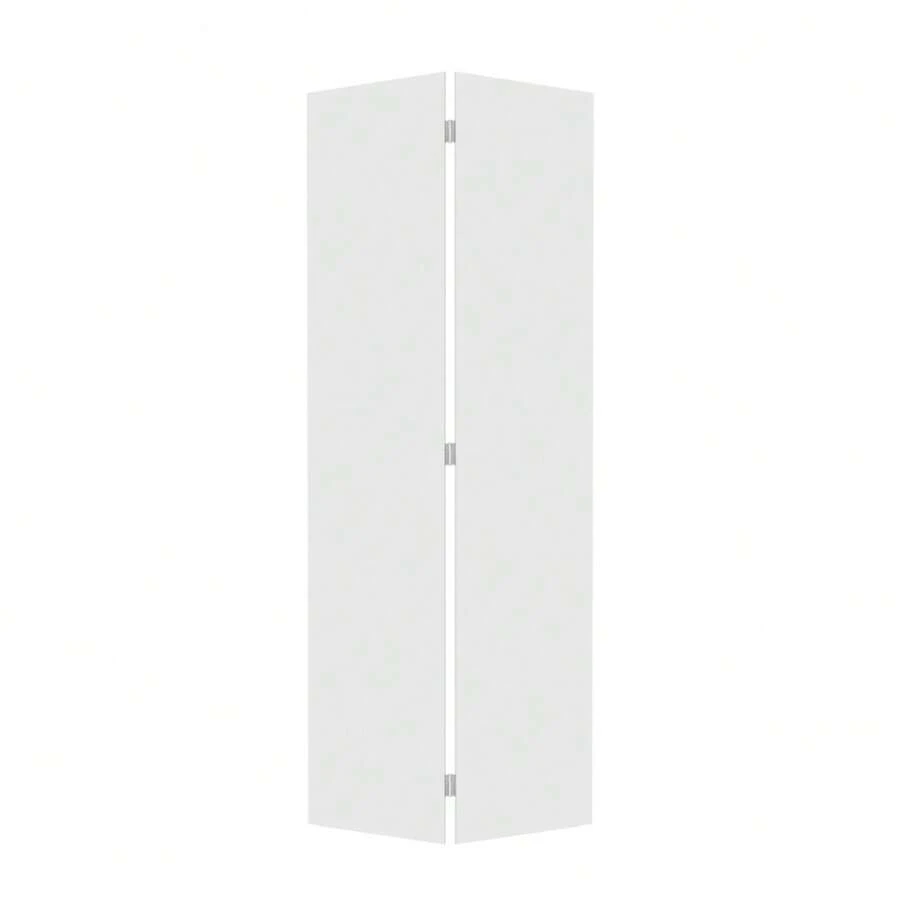 Dual 2Panel Cottagestyle Door 3/4" Thick 28 In. X 84 In. Solid Core White Finished Vinyl Bi-Fold Door With Hardware Kit - Milk White - View 1