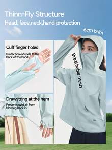 Beneunder Women's Lightweight Sun & Rain Protection Jacket (Short Length) WR001 - Dark Grey - View 4