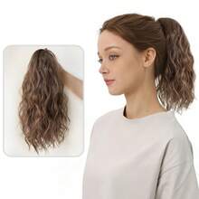 Claw Clip On Ponytail For Women Curly Wave Ponytail Hair Extension For Synthetic Short Curly Hair Pieces - Multicolor - View 11