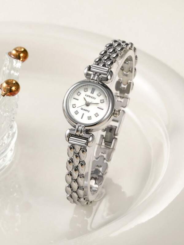 LIANDU Women's Watch Fashion Creative Multifunctional Compact Unique Quartz Watch Round Minimalist Dial Alloy Strap Suitable For Daily Wear Birthday Gift Back To School Thanksgiving Romantic Occasions