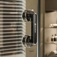 Multifunctional Acrylic Suction Cup Door Handle Suitable For Cabinets, Drawers, Windows, Kitchen And Bathroom Sliding Doors - Multifunctional Glass-Like Furniture Pull Handle, Seamless Handle, Strong Vacuum Suction Handle, Suitable For Kitchen, Bathroom, Bedroom, Refrigerator, Indoor And Outdoor Universal - Multicolor - View 9