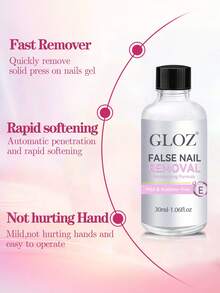 GLOZ 30ml 精準指甲油卸除液，適用於貼片美甲，多用途指甲油卸除液，溫和卸除凝膠美甲，不含丙酮指甲油卸除液 - 無色 - 查看 4