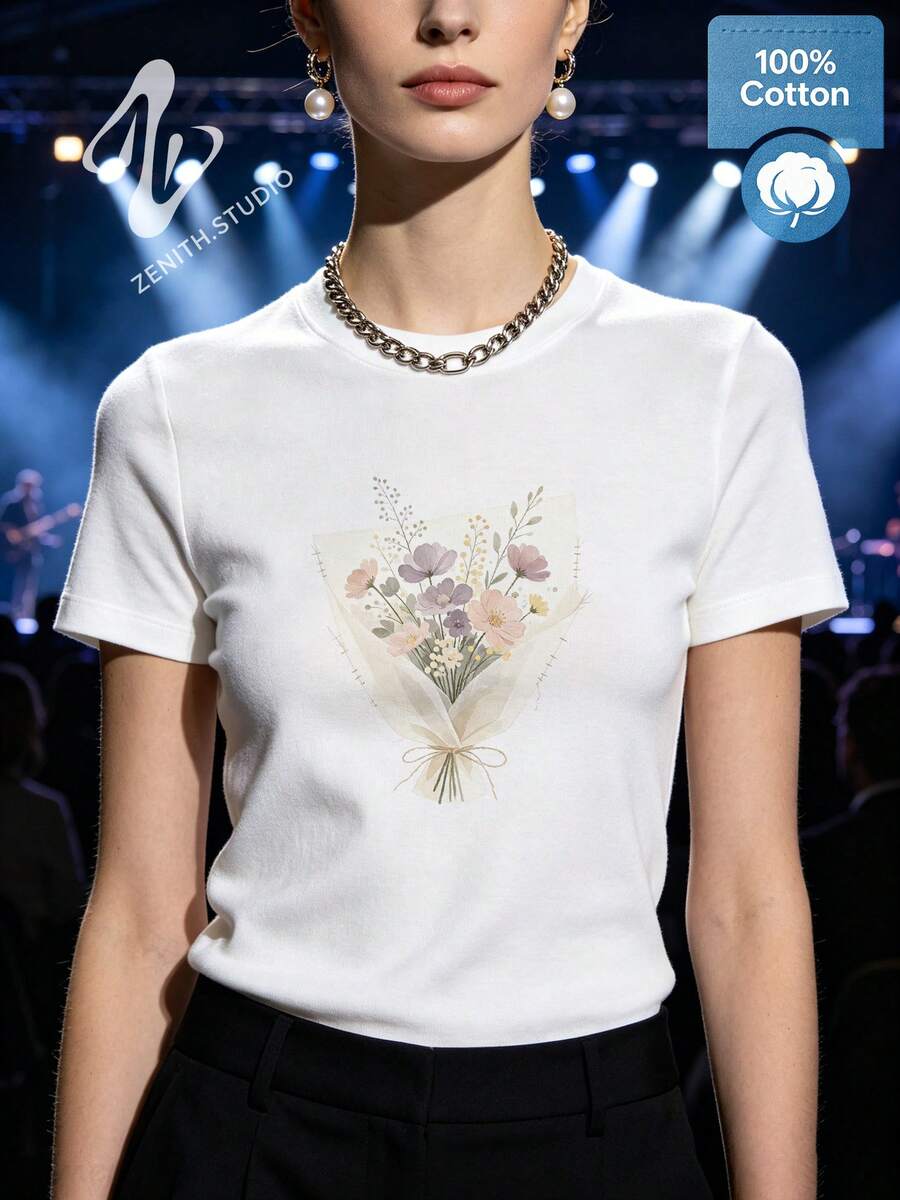 Women T-Shirts - 白色 - 查看 1