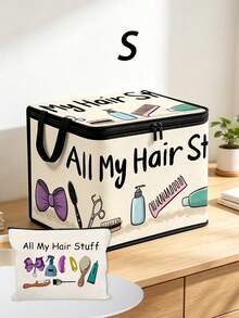 Hair Products Storage Box With Lid, Foldable Storage Box, Organizer Box, Large Capacity, Book Organization, Holiday Gift, Office Organization, Underbed Storage, Rental Home Organization, Suitable For Work, School, Dorm Storage, Back To School, Travel Essentials, Dorm Essentials, Wedding Bride Gift, Mother's Gift, Birthday Gift, Holiday Souvenir, Back To School Gift, Graduation Gift - Multicolor - View 13