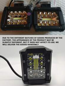 GLANBERT 2pcs 60W 3-Row 20LED Spotlight, 12V Waterproof, High Brightness White LED Work Light For Vehicles - Black - View 7