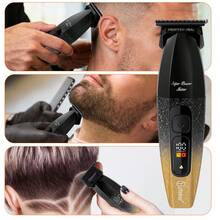 Hatteker 1pc Electric Hair Clipper Smart LCD Digital Display Men's Fade Haircut USB Rechargeable Home Hair Trimmer - View 12
