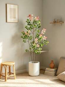 Kmitang 77-105cm Large Artificial Cherry Blossom Plants Fake Magnolia Branches Tall Ficus Tree False Crape Myrtle Tree For Home Garden Wedding Outdoor Decor Without Pot 1PC - Multicolor - View 5
