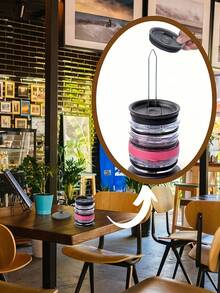 No-Drill Kitchen Lid Organizer With Stable Base To Stack Covers Space-Saving Vertical Lid Storage Rack For Kitchen Minimalist Kitchen Dining Table Cup Lid Organizer Ideal For Coffee Station Countertops Kitchen Storage Essentials - Multicolor - View 9