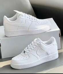 Nike Air Force 1 Low '07 Triple White Unisex Couple Shoes Streetwear Fashion - White - View 2