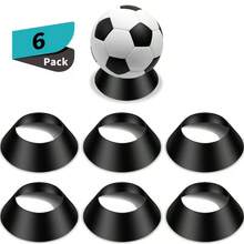 6pcs Memorial Ball Display Stand Base Ball Rack Holder, Suitable For Soccer, Basketball, Football, Volleyball, Softball, Bowling Ball (Black) - Basketball Storage Rack - View 10