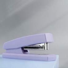 1pc Mo Landi Hand-Held Stapler, Korean Simple Wind Arc Body Anti-Slip Hand-Held Contour Manual Binding Tool Paper Binding Stapler Hand DIY, Bill Sorting, Portable Office Stationery Scrapbook Supplies School Supplies. - C - View 4
