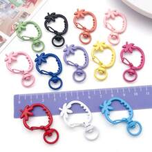 6pcs Multicolor Strawberry Shaped Lobster Clasps Fruit Design Swivel Spring Snap Hooks For DIY Keychains Bag Charms Handmade Jewelry Making Findings - Multicolor - View 5