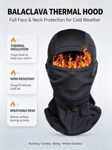 1-5pcs Fleece Lined Warm Headwear, Windproof Cold-Resistant Full Face Winter Ski Mask, Warm Neck Guard Headwear, Suitable For Snowboarding, Skiing, Motorcycle Riding In Cold Weather - Multicolor - View 3