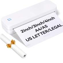 Portable A4 Thermal Printer, Wireless Bluetooth Inkless Document Printer, A4 Thermal Roll Paper And Folded Thermal Paper Optional, Black/White Printer, Suitable For Travel, Office, Home, Mobile Office, Learning - Multicolor - View 17