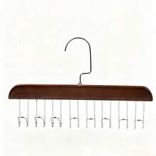 1/2pcs Wooden Hanger With 8 Hooks, Space Saving Multifunctional Rotating Organizer Rack, Suitable For Vests, Swimwear, Bras, Scarves, Hats, Belts, Ideal For Home Decor, Also Fits Formal Pants, Shoes, Jeans, Boots, Skirts, Suitable For Spring And - View 14