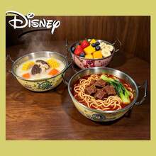 Disney Cartoon Stainless Steel Bowl, 304 Stainless Steel Double Handle Bowl, Shatterproof Tableware - Multicolor - View 4