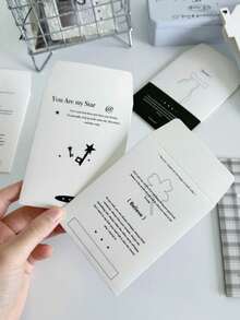 10Pcs/Set Korean INS Simple Black White Card Envelope 3-Inch Photo Card Packing DIY Deco Paper Pocket Cute Card Packaging - C - View 3