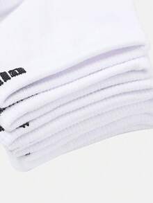 Puma 2026 Unisex Puma U Quarter White Mid-Calf Socks (3 Pairs) 94764801 - White - View 5