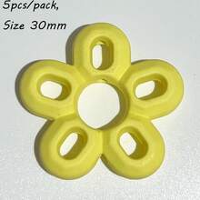 Light Bulb Hollow Out Large Flower Rubber Straight Hole DIY Mobile Phone Chain Bead Material Matched With Necklace Accessories Loose Beads - Multicolor - View 16