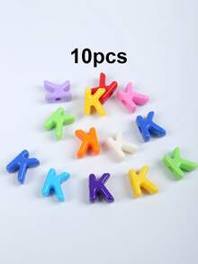Randomly Mix 10/50/100pcs Acrylic Letter Beads For Jewelry Making Supplies, Colorful Big Alphabet Charm For DIY Bracelet Necklace Craft Bead - Colorful Letter Beads - View 33