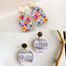 Multiple Floral Pattern Transfer Paper, Fresh Floral Series Polymer Clay Printing Paper, Size 5.82 * 3.93 Inches, Suitable For DIY Art Jewelry Earring Making, Special Polymer Clay Transfer Printing - A - View 5