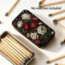 1pc Vintage Palace Floral Pattern Matchbox (Matches Not Included) Sliding Lid Palm-Sized Portable Storage Box, Perfect Gift For Valentine's Day, Mother's Day, Birthday - View 3