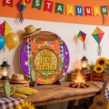 Round Panel Covers Table Panel 50x50 Festa Junina - MS-283 - 查看 5