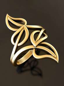 1pc Elegant Ring Women Wedding Engagement Party Jewelry Valentine's Day Gift - Yellow Gold - View 10
