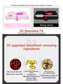 HOLIKA HOLIKA HOLIKAHOLIKA Pig Nose Patch Versi yang Disempurnakan Penghilang Komedo Fisik Menenangkan Mengencangkan Pembersih Pori-Pori Korea - 3 buah - View 5