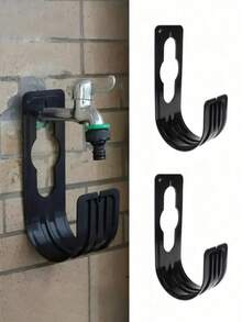 1pc Garden Hose Hook, Plastic Wall-Mounted Hose Rack Support Bracket, Home Supplies (Plastic) - Standard Model - View 2