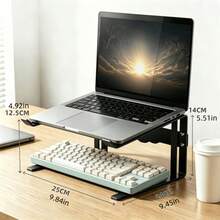 1pcsLaptop Stand, Iron Computer Cooling Stand, Ergonomic Laptop Riser, Detachable Laptop Holder, Ventilated Cooling Computer Stand, Compatible With 13-18 Inch Laptops, Suitable For Office And Home Desk UseOfficeSupplies DeskAccessory - A - View 7