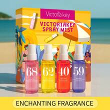 4 Pacotes de Névoa Perfumada para Cabelo & Corpo, Névoa de Fragrância, Spray Corporal Tamanho de Viagem de 40ml para Mulheres, Conjunto de Presente de Névoa - Quente e picante - Visão 12