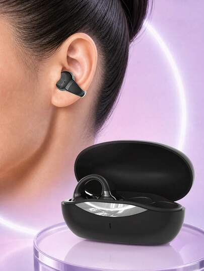 Auriculares inalámbricos Bluetooth de clip abierto GENAI, auriculares Bluetooth de clip deportivo, auriculares inalámbricos de diseño abierto ligero, dispositivo de audio portátil con larga duración de batería, adecuado para deportes al aire libre y escucha diaria