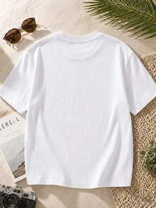 Women's Short Sleeve T Shirt,100%Pure Cotton,Skin-Friendly And Breathable,Suitable For All Occasions,European And American Style,Versatile And Comfort - 白色 - 查看 3