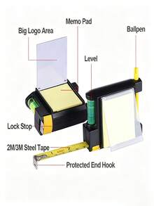 4-In-1 Multifunction Tape Measure/Level With Sticky Notes, Father's Day Gift For Dad, Husband, Father, Grandfather/Perfect Tape Measure Multifunction Tool Father's Day Birthday Gift - A - View 5