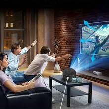 Portable Mini Projector, HD Outdoor Movie Projector With USB/SD Card Slot And Remote Control, Compact Home Theater Video Projector, Perfect Holiday Gift For Christmas, Halloween, Thanksgiving - Black - View 4