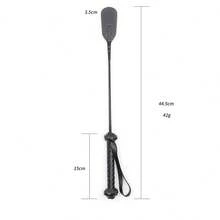 1pc PU Leather Riding Crop, Soft Flexible Flogger, Stage Prop With Non-Slip Braided Handle And Wrist Loop, Horse Riding Training Accessory - Black - View 17