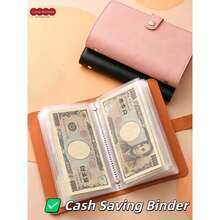 1pc A6 Piggy Bank With Card Slot, Can Hold 100 Banknotes, Includes Savings Notebook And Savings File, Buckle Lock, 1 Million Yen Savings Challenge, Includes Savings Calendar, Currency Categorization, Fun & Savings Support Set School Supplies - A - View 11